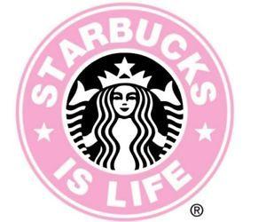 Pink Starbucks Logo - sticker cafe sticker starbucks is life Coffee pink pink punto