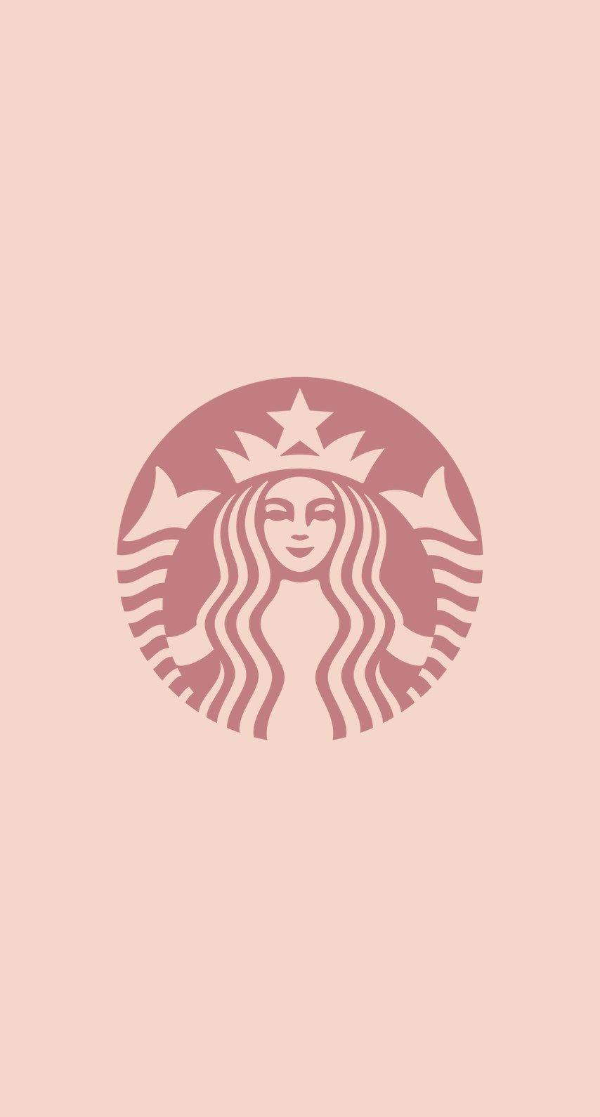 Pink Starbucks Logo - Starbucks Logo for Rose Gold iPhone Wallpaper | American girl in ...