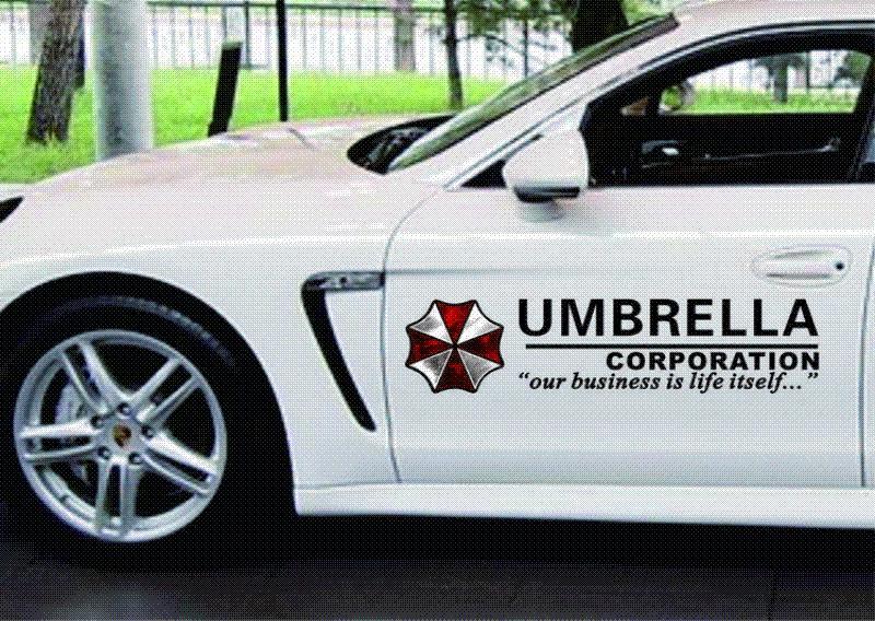Real Life Umbrella Corporation Logo - Umbrella Corporation Resident Evil Zombie Logo Car Stickers