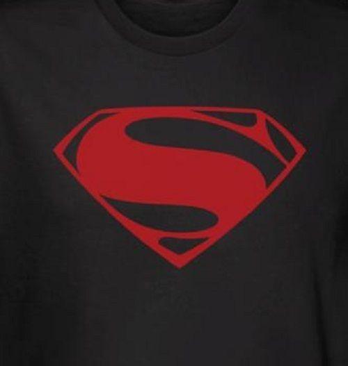Black and Red Superman Logo - black Superman Man of Steel t-shirt with a red Superman Symbol ...