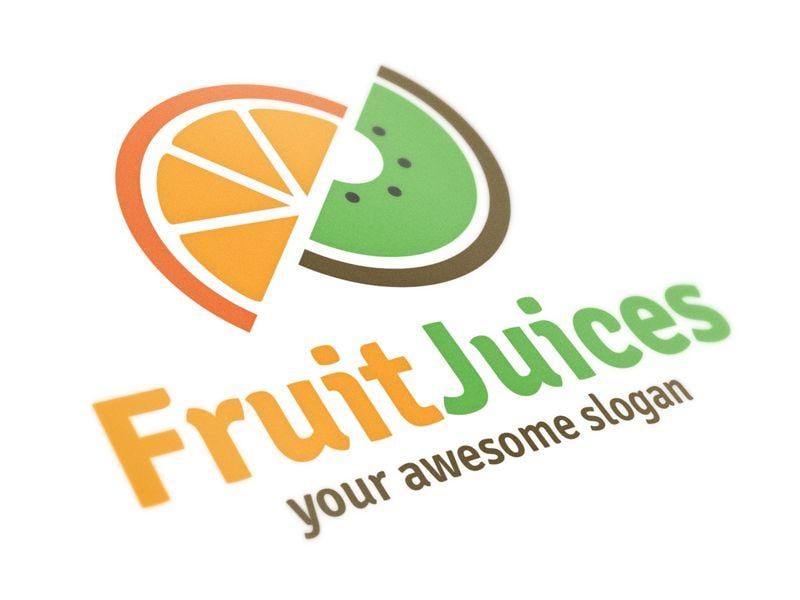 Orange Juice Logo - Fruit Juices Logo Template