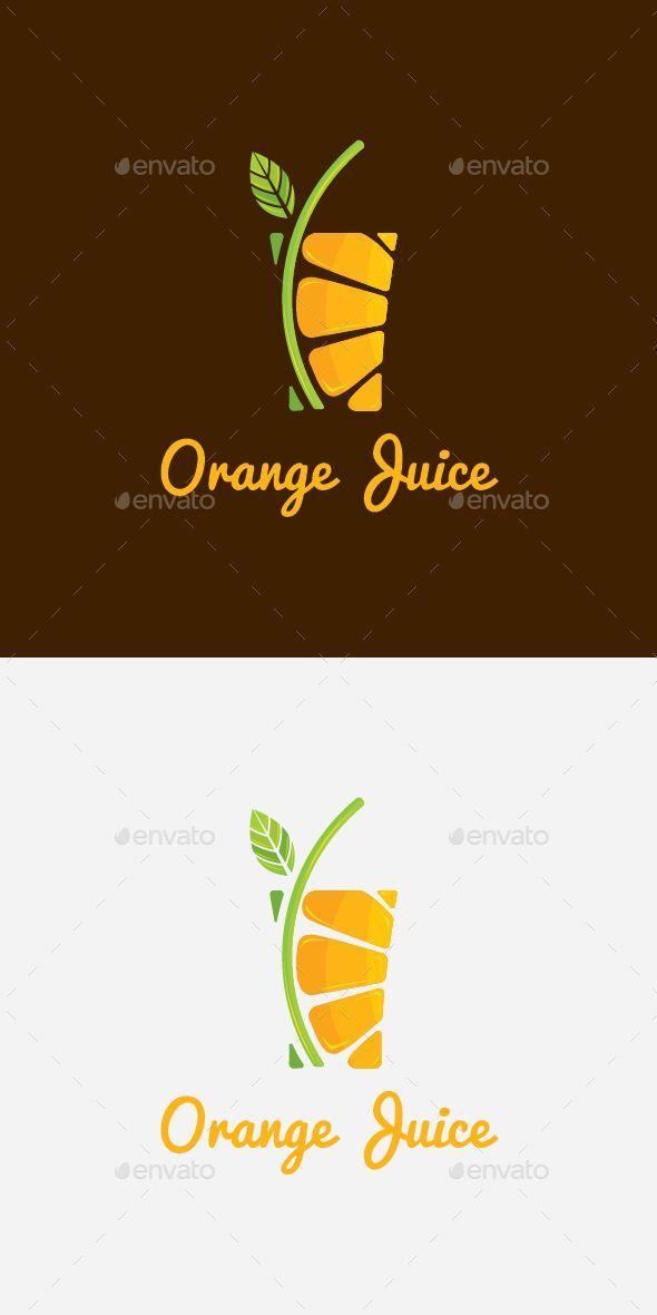 Orange Juice Logo - Orange Juice Drink Logo Template Vector EPS, AI Illustrator, Font ...