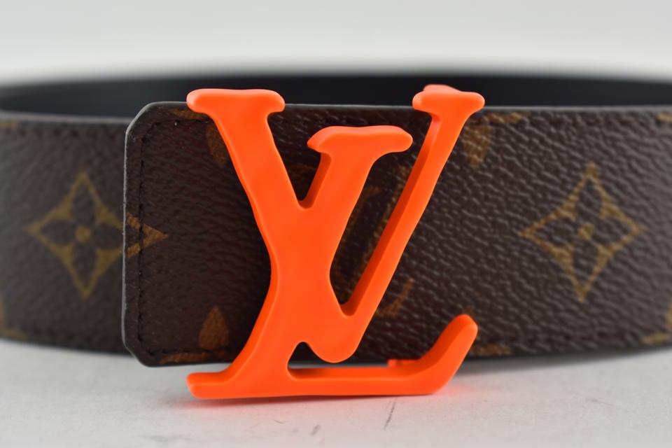 Orange Louis Vuitton Logo - Louis Vuitton Brown Virgil Abloh Ss19 40mm Orange Monogram Lv Logo ...