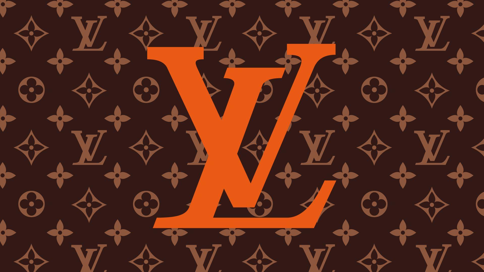 Orange Louis Vuitton Logo
