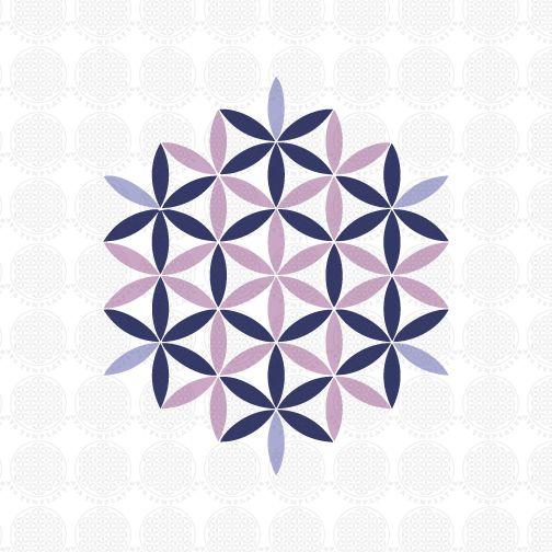 Snowflake Logo - Flower of life snowflake logo