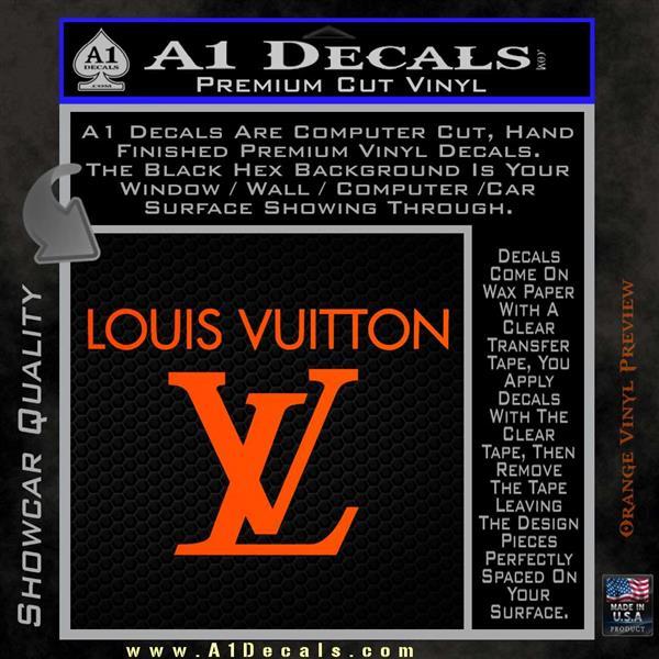 Orange Louis Vuitton Logo - Louis Vuitton Logo D2 Decal Sticker » A1 Decals