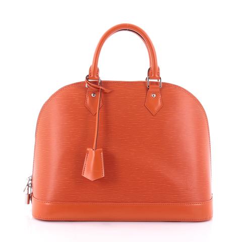 Orange Louis Vuitton Logo - Buy Louis Vuitton Alma Handbag Epi Leather MM Orange 2575601 – Rebag