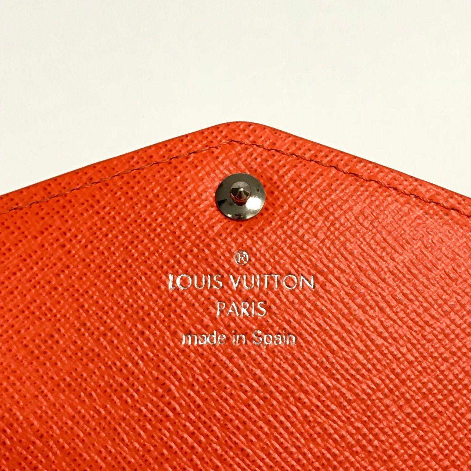 Orange Louis Vuitton Logo - Louis Vuitton Orange Epi Leather Sarah Wallet