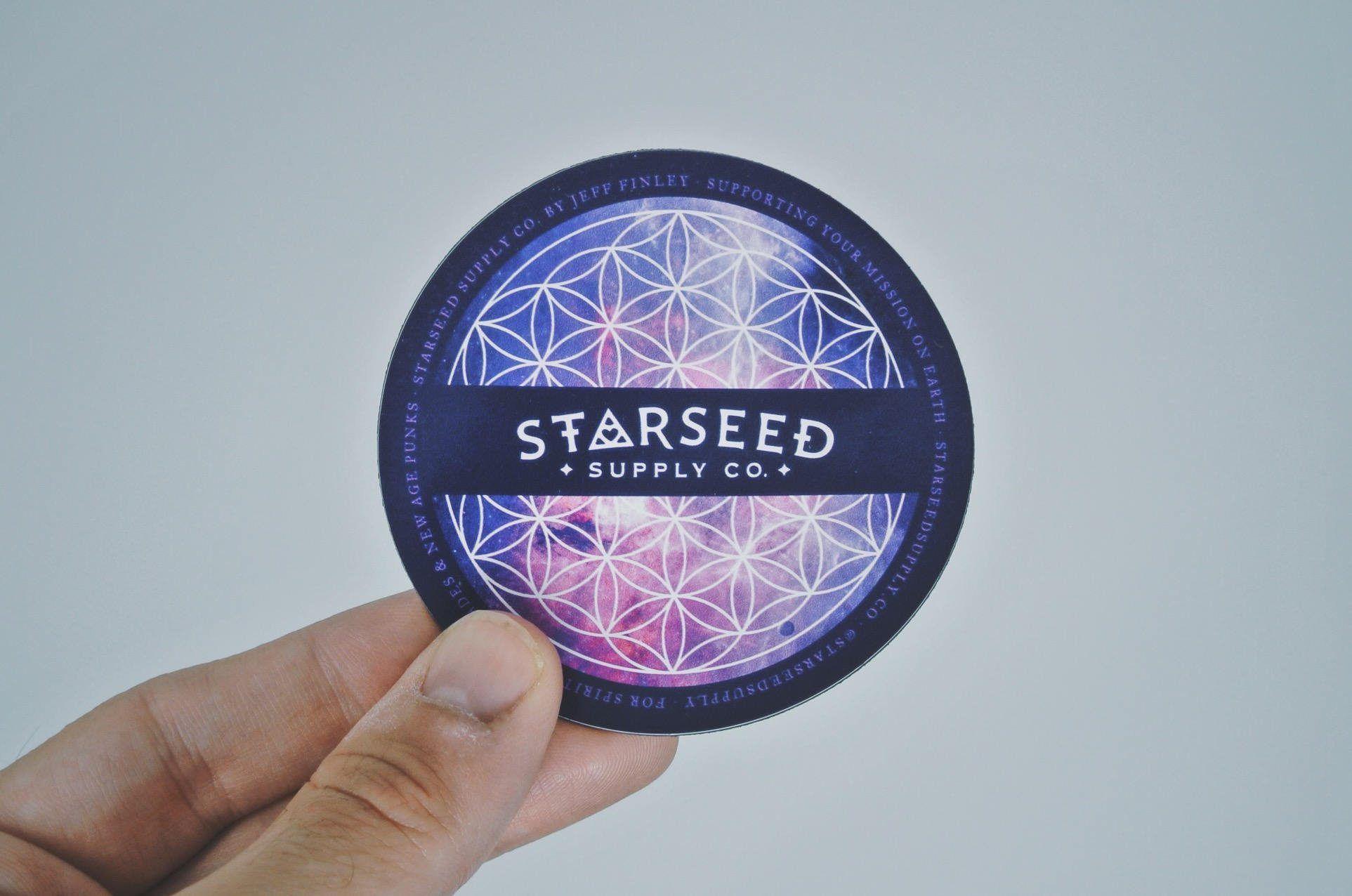 Flower of Life Logo - Starseed Fridge Magnet