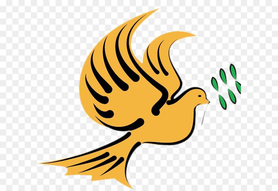 Orange Bird Logo - Columbidae Olive branch Dove Clip art - Orange Bird png download ...