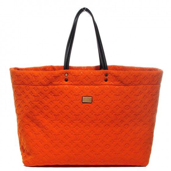 Orange Louis Vuitton Logo - LOUIS VUITTON Neoprene Monogram Scuba GM Orange 97616