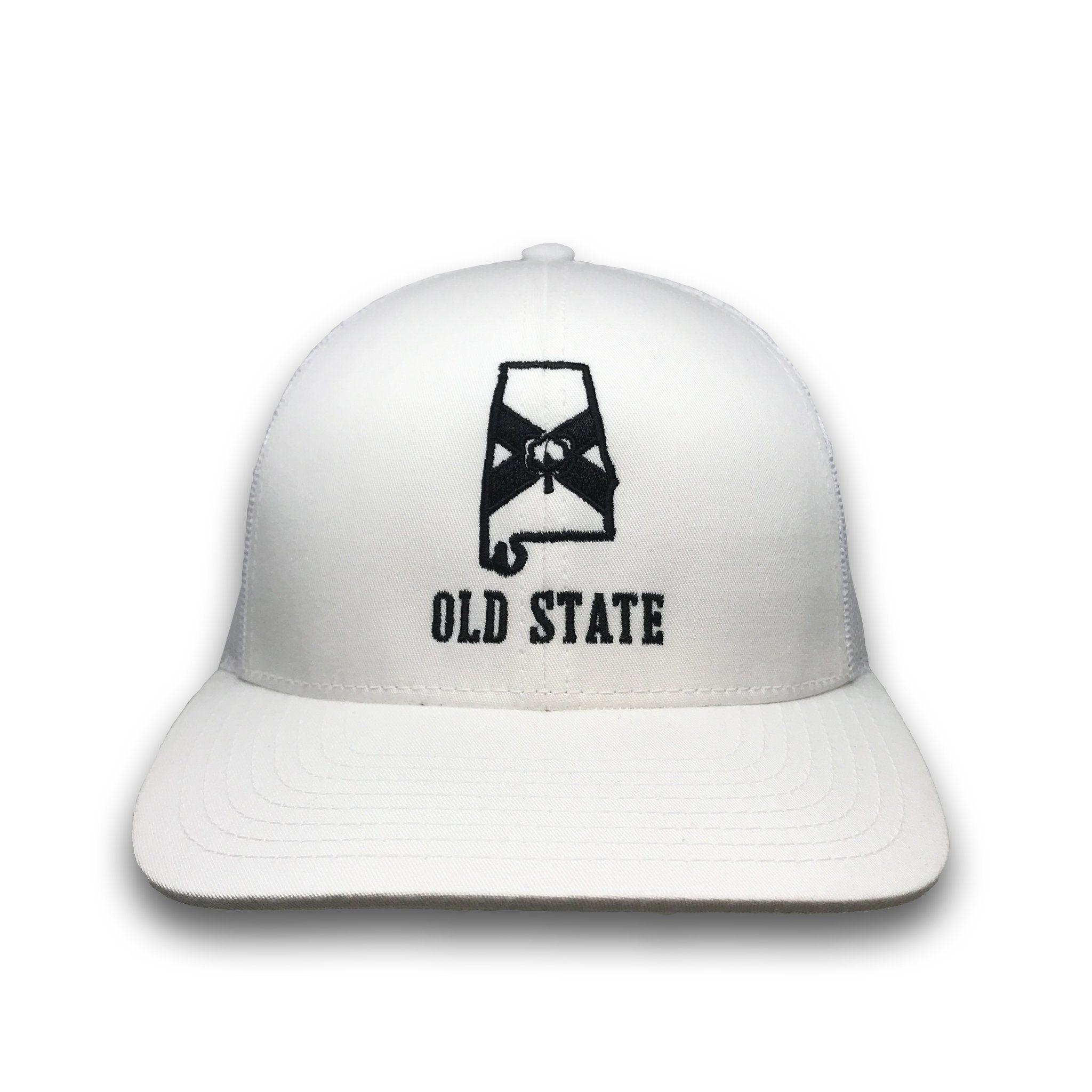 And State Black Alabama White Logo - Alabama State Logo Trucker Hat