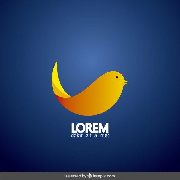Orange Bird Logo - Orange abstract bird logo Vector | Free Download