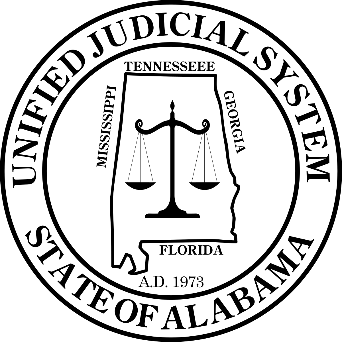 And State Black Alabama White Logo - Supreme Court of Alabama