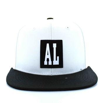And State Black Alabama White Logo - SM525 Alabama State Cotton Snapback (White & Black) - Ace Cap, Inc.