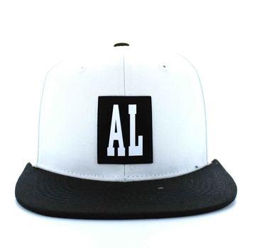 And State Black Alabama White Logo - SM525 Alabama State Cotton Snapback (White & Black) Cap, Inc