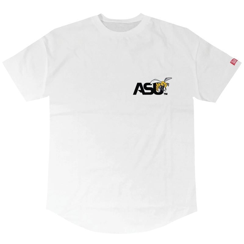 And State Black Alabama White Logo - Alabama State University LEFT Tee | Tradition Ever Since