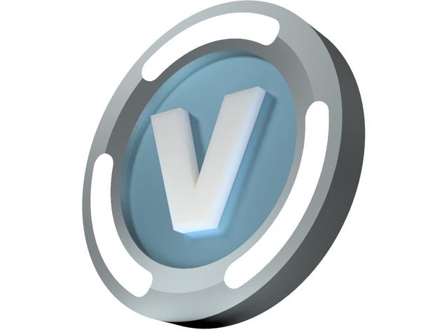 Fortnite V Bucks Logo - 3D printable Fortnite V-Buck by ExplodingRedCow9 - Thingiverse