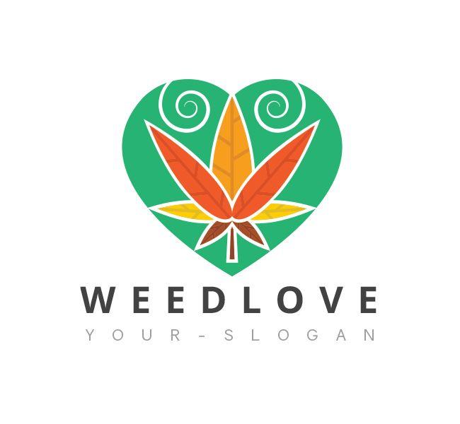 Love Logo - Weed Love Logo & Business Card Template Design Love