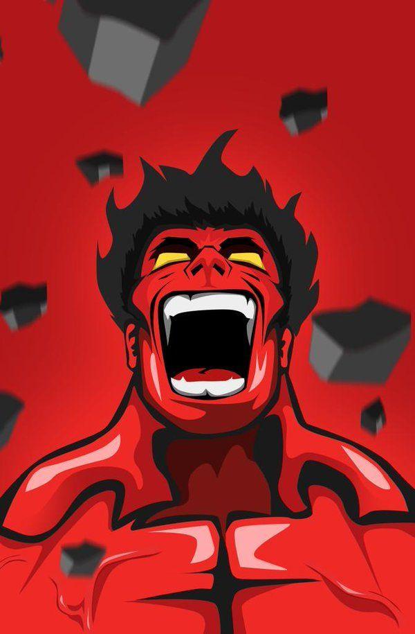 Red Hulk Logo - Red #Hulk #Fan #Art. (Red Hulk) By: BossLogic. (THE * 5 * STÅR ...