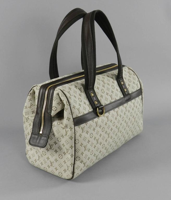 Louis Vuitton Small Logo - Louis Vuitton Mini Lin Josephine GM Canvas Logo Bag / Purse at 1stdibs