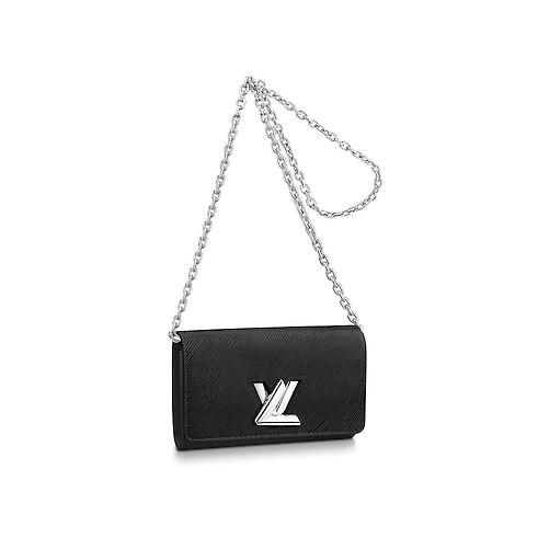 Louis Vuitton Small Logo - Small Leather Goods Twist Chain Wallet Epi Leather. Valentine's Day