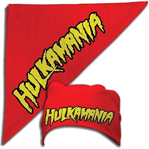 Red Hulk Logo - Amazon.com: Hulk Hogan Costume Bandana Hulkamania Logo -Red: Clothing