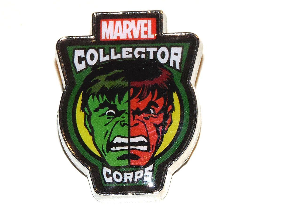 Red Hulk Logo - Marvel Collector Corps Souvenir Pin Badge Green Vs Red Hulk Mint