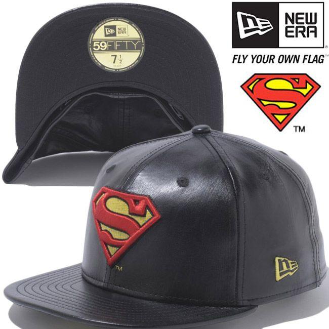 Black and Red Superman Logo - cio-inc: Superman x new era 5950 Cap Superman logo black leather ...