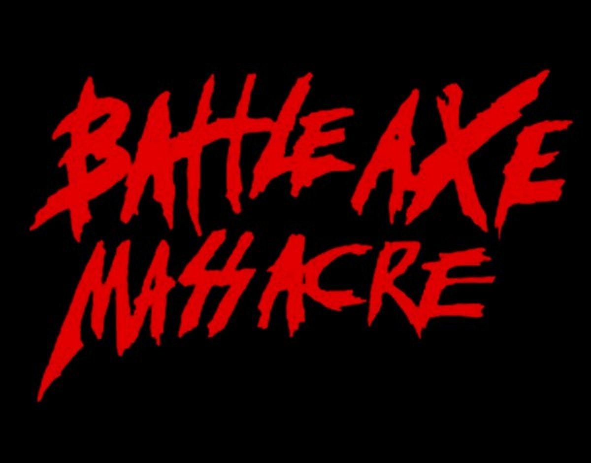 Red Axe Logo - Battle Axe Massacre Red logo Sticker. Battle Axe Massacre