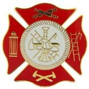 Red Axe Logo - Eagle Emblems PIN FIRE LOGO, SHEILD, RED AXE (1 1 2)