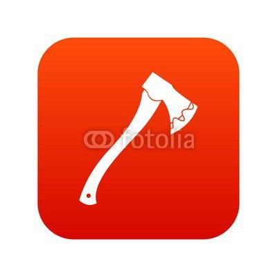 Red Axe Logo - Axe In blood icon digital red. Buy Photo