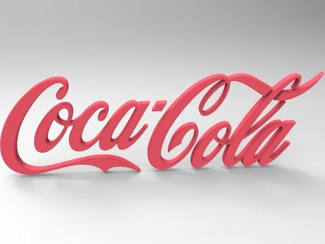 Coca-Cola Logo - 3D High Poly Detailed Coca Cola Logo