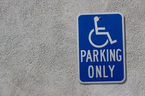 Grey and Blue Handicap Logo - Handicapped Parking. for Pregnant Women?