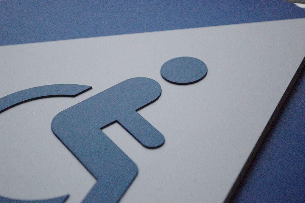 Grey and Blue Handicap Logo - Handicap sign | Please attribute this photo with the followi… | Flickr