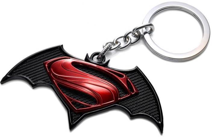 Black and Red Superman Logo - M Mod Con Black ,Red Batman Vs Superman Logo Key Chain Price in ...