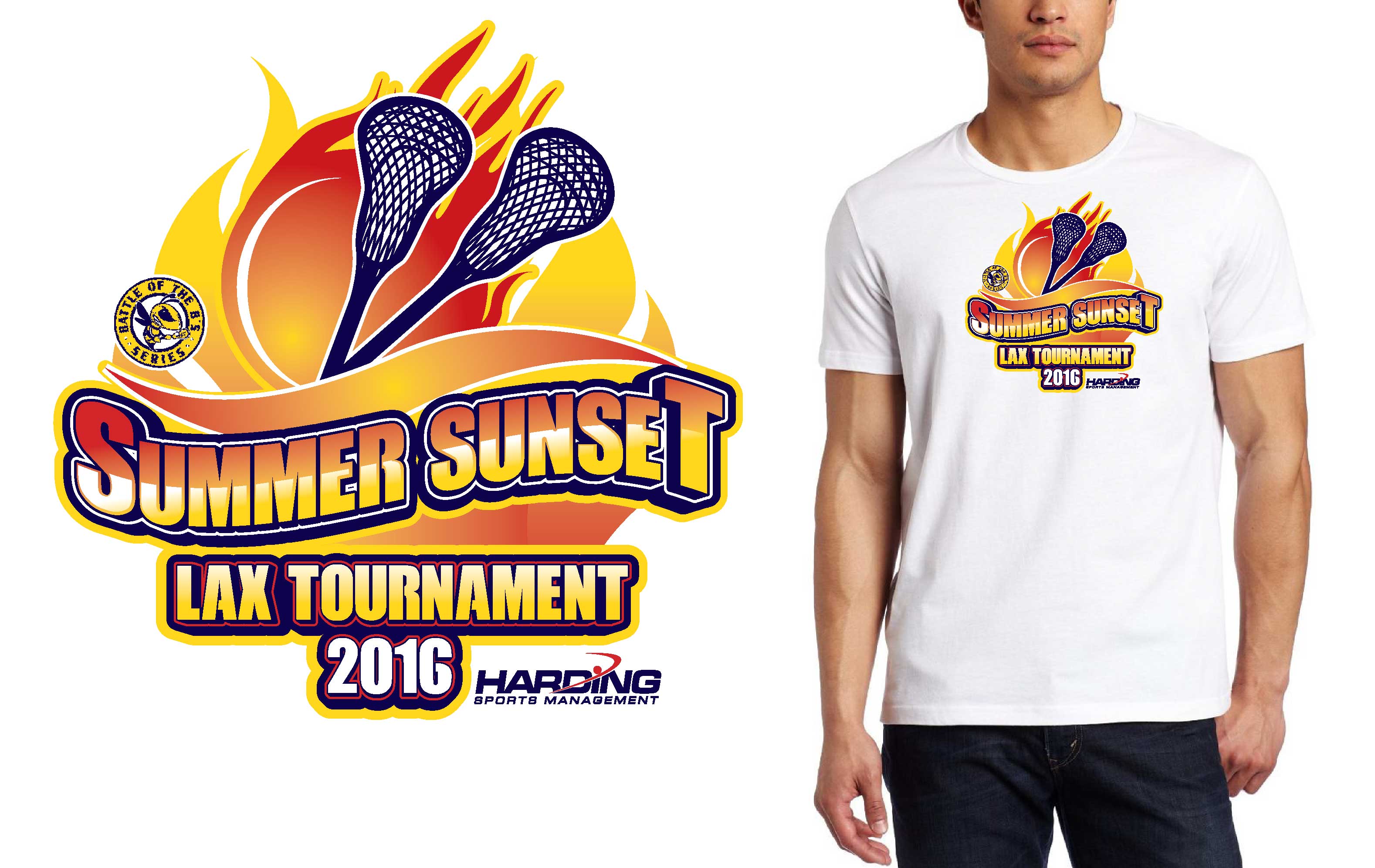 Cool Lacrosse Logo - Cool vector logo design for July 23 2016 Summer Sunset Lax