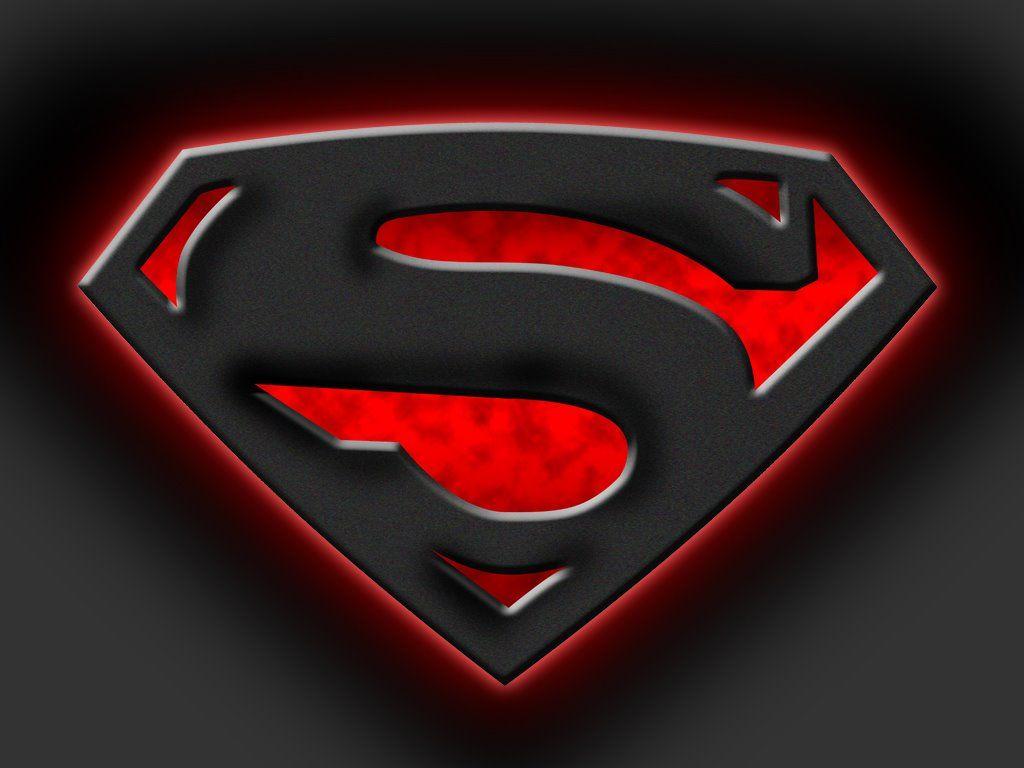 Black and Red Superman Logo - Black Superman Logo Wallpaper - WallpaperSafari