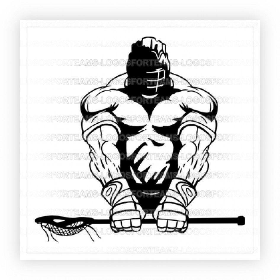 Cool Lacrosse Logo - Sports Logo Part of Cool Lacrosse Player Holding Stick