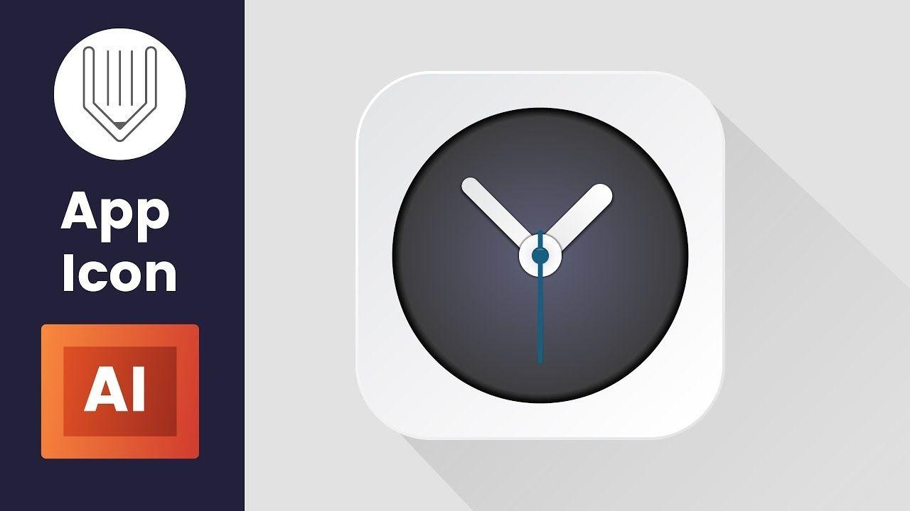 Clock App Logo - Design a clock app icon in Adobe Illustrator