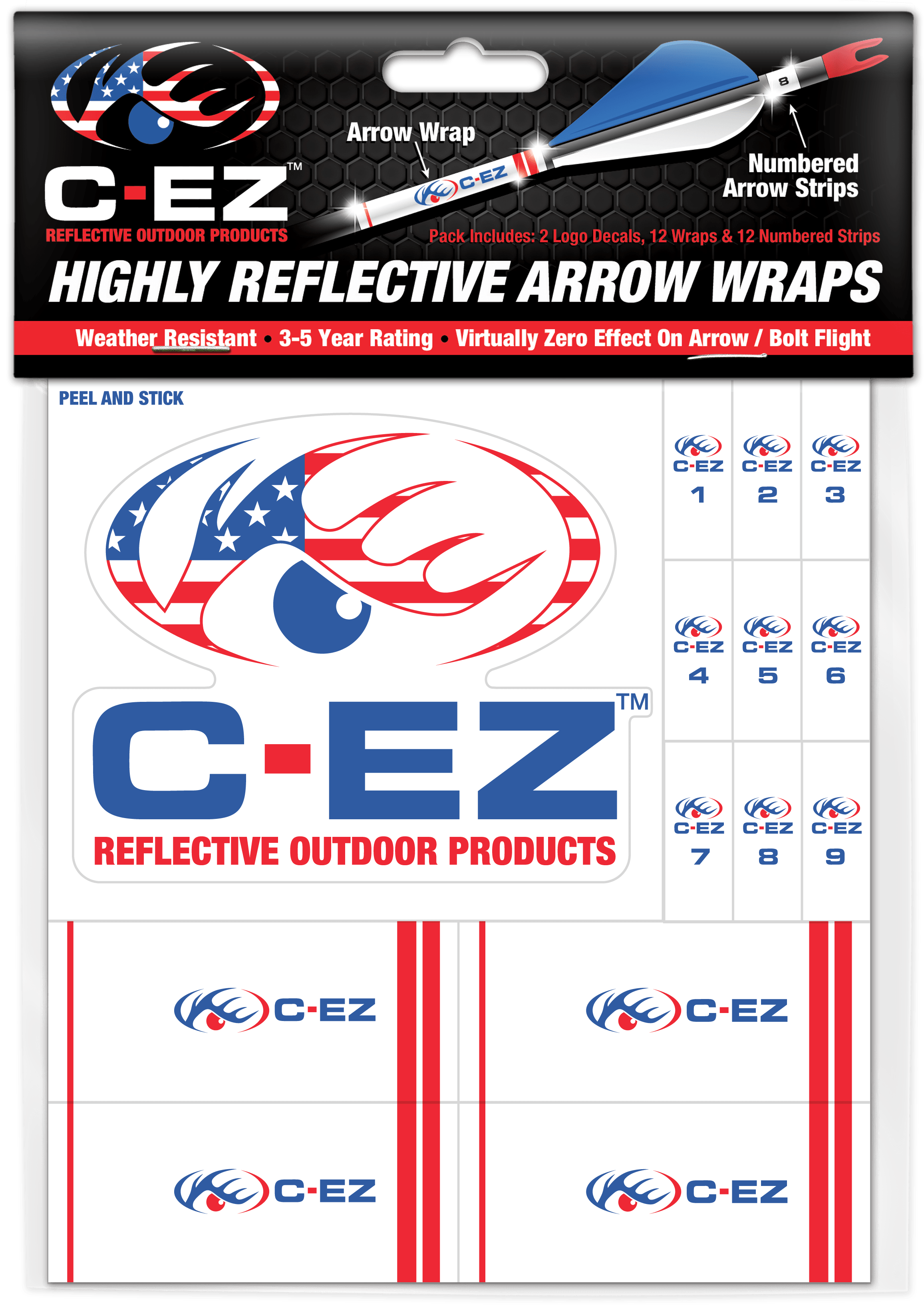 Red White Blue Arrow Logo - C-EZ Green Reflective Arrow Wrap Kit