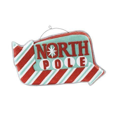 Red White Blue Arrow Logo - North Pole Arrow Sign: Red/White/Blue, 22 x 13 inches - Walmart.com