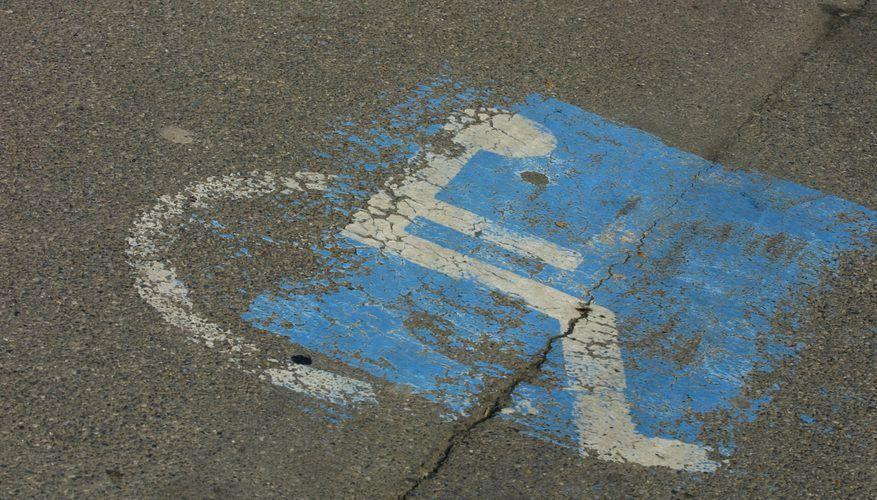 Grey and Blue Handicap Logo - ADA Requirements for Handicap Parking Signs | Bizfluent