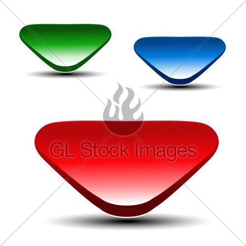 Red White Blue Arrow Logo - Vector 3D Red, Green And Blue Arrow On White Background.. · GL
