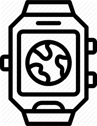 Clock App Logo - App, clock, interface, smart, watch, world icon
