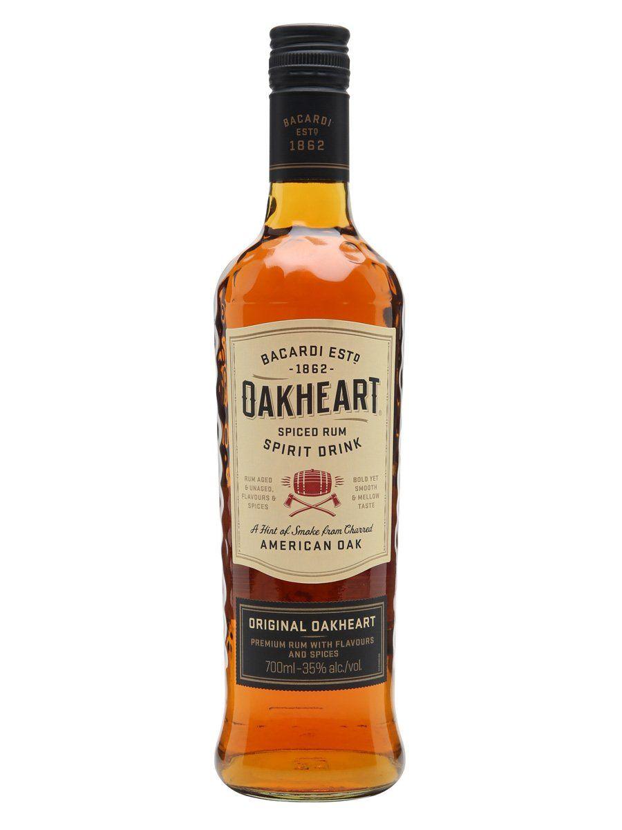 Bacardi Oakheart Logo - Bacardi Oakheart Spiced Rum Spirit Drink : The Whisky Exchange