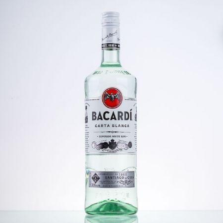New Bacardi Bottle Logo - Bacardi White Rum 1L - Liquor Legends New Zealand - Liquor Shop ...