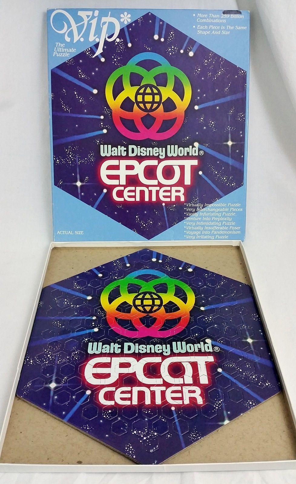 Original Walt Disney World Logo - Vintage 1982 Walt Disney World Epcot Center Original Logo Jigsaw ...