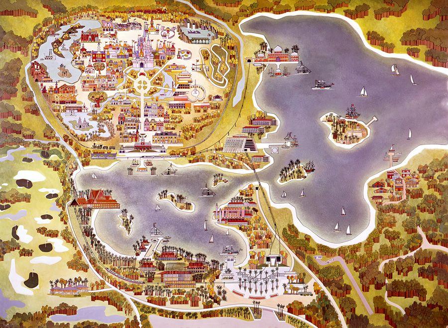 Vintage Walt Disney World Logo - Vintage Walt Disney World: Old Maps of Walt Disney World Resort ...