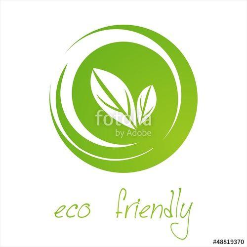 Eco-Friendly Green Logo - leaves , plant, Green Eco friendly business logo design Stock image